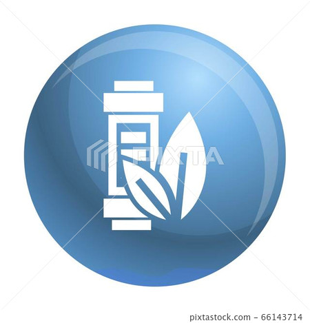 Eco battery leaf icon, simple style 66143714