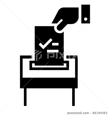 Election paper icon, simple style Election paper icon, simple style 66144363