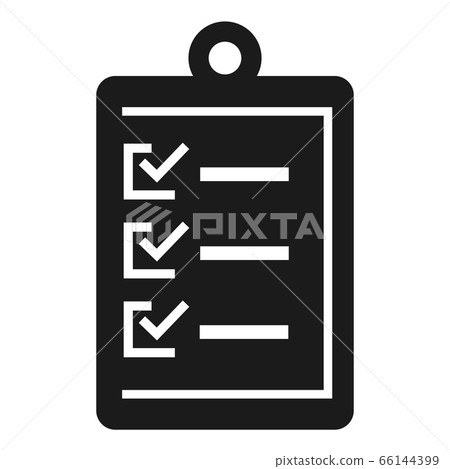 Checklist icon, simple style 66144399
