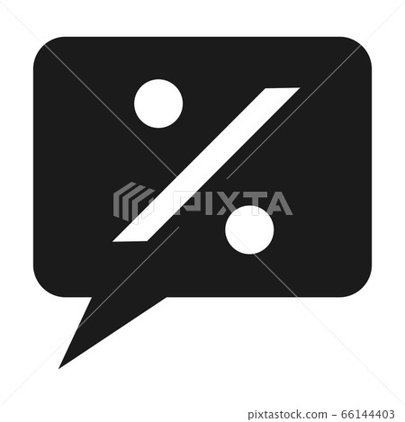 Percent bubble chat icon, simple style Percent bubble chat icon, simple style 66144403