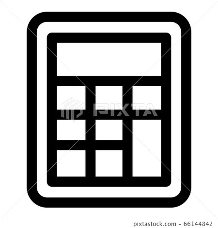 School calculator icon, outline style 66144842