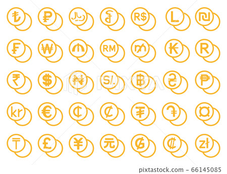 currency symbols set 66145085