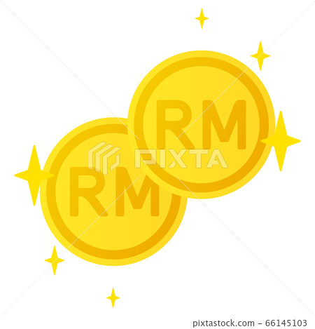 The Malaysian Ringgit currency symbol coins 66145103