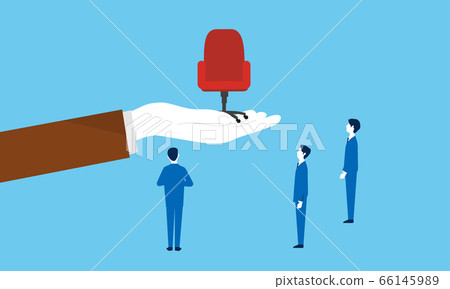 大手與紅色的椅子，商務人士抬頭，晉升的形象 66145989