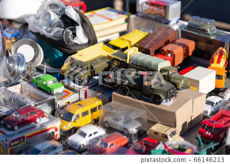 Moscow. November 2018. Flea market. Car models. For collectors of little cars. Toys for adults. 66146213
