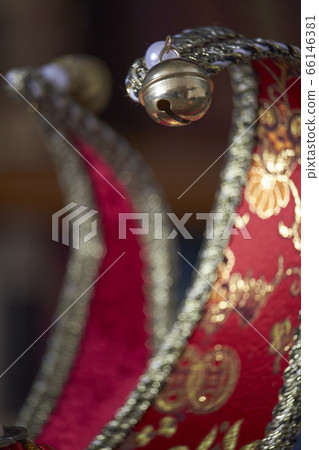 Extremely close-up traditional carnival venetian 66146381