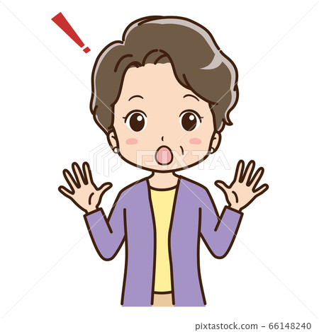 Illustration of a surprised grandma Illustration of a surprised grandma 66148240