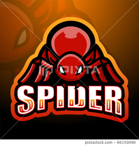 Spider mascot esport logo design	 66150090