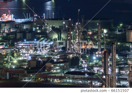 《Okayama Prefecture》Mizushima Complex/Factory night view 《From Washiwayama Skyline》 66151507