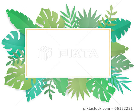 Tropical leaf square frame (tropical plants)-png Tropical leaf square frame (tropical plants)-png 66152251