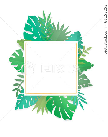 Tropical leaf square frame (tropical plants)-png Tropical leaf square frame (tropical plants)-png 66152252