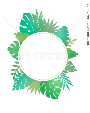 Round frame of tropical leaf (tropical plant)-png Round frame of tropical leaf (tropical plant)-png 66152253