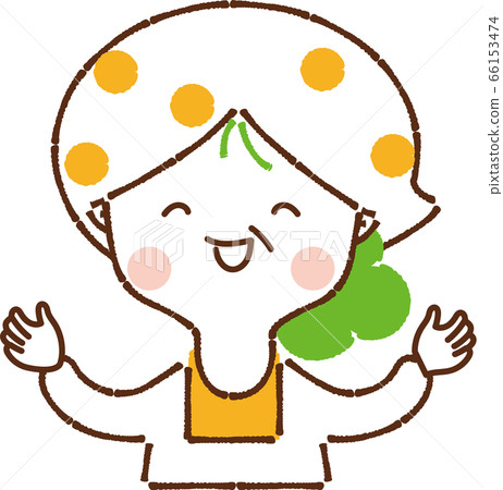 A woman wearing cooking clothes smiles 66153474