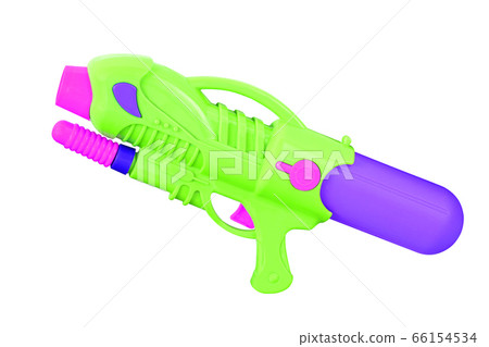 Plastic water gun isolated on white background Plastic water gun isolated on white background 66154534