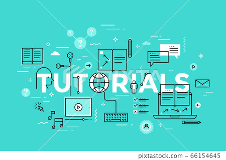 Thin line vector concept Thin line vector concept 66154645