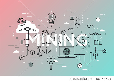 Thin line vector concept 66154693