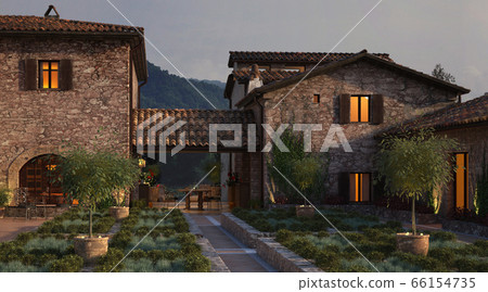 Building exterior in the outdoor 3d illustration Building exterior in the outdoor 3d illustration 66154735