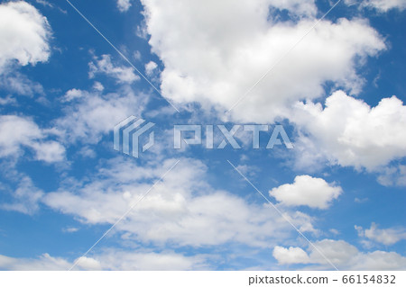 Bright blue sky with white clouds Bright blue sky with white clouds 66154832