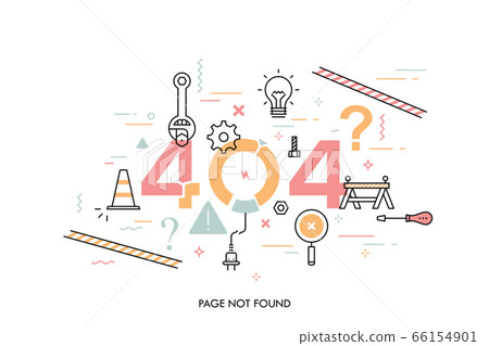 Thin line vector concept 66154901