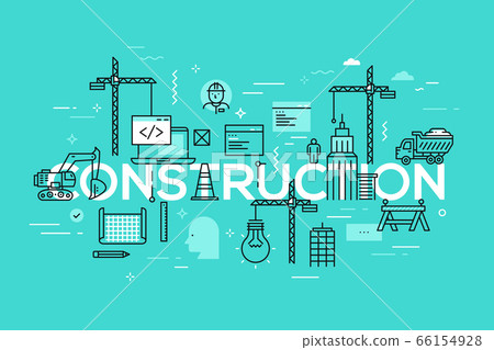 Thin line vector concept 66154928