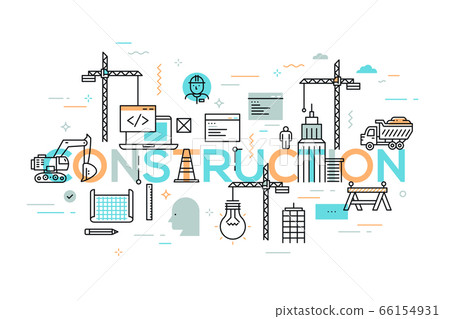 Thin line vector concept 66154931