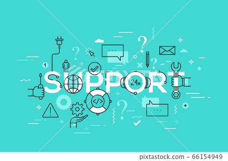 Thin line vector concept 66154949