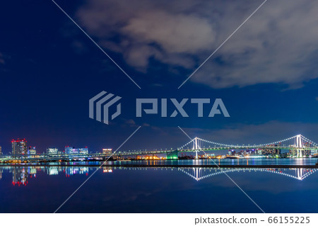 從晴海碼頭看到的東京灣地區夜景 66155225