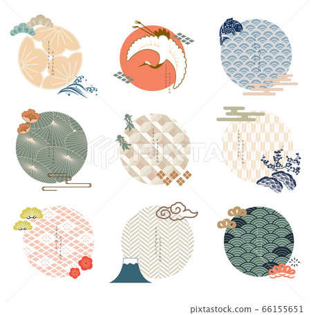 Vector set of Japanese icon and logo template....-插圖素材 [66155651] - PIXTA圖庫