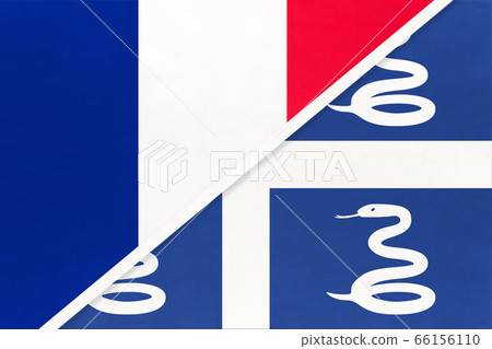 France and Martinique, symbol of national flags 66156110