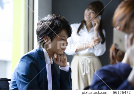 Young business man at work 66156472