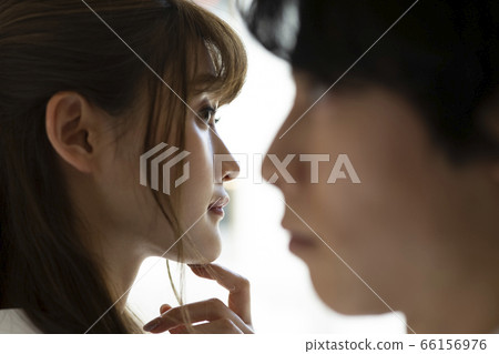 Side profile up of men and women Side profile up of men and women 66156976