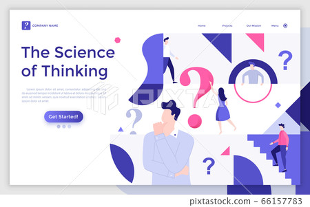 Flat Landing Page Template - Stock Illustration [66157783] - PIXTA