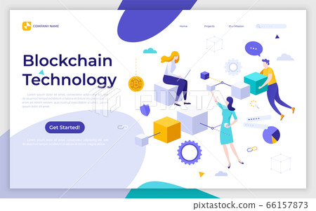 Flat Landing Page Template 66157873