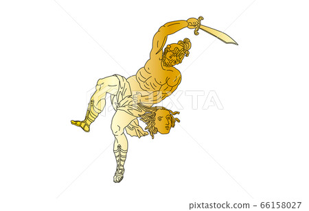88 constellation line gold Perseus 66158027