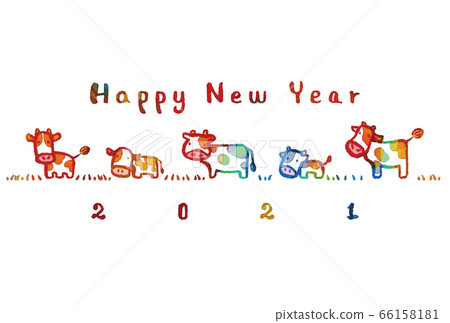 Illustration material for New Year 2021 66158181