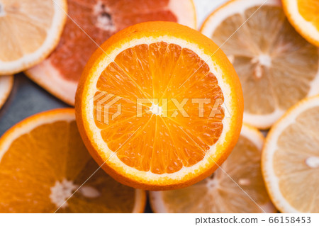 Oranges,Grapefruit,Lemon Fruit orange on white 66158453