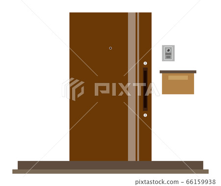 Illustration of entrance door and intercom Illustration of entrance door and intercom 66159938