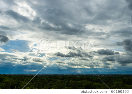 thunder storm sky Rain clouds . thunder storm sky Rain clouds . 66160393