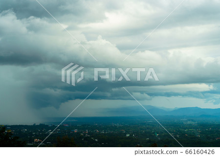 thunder storm sky Rain clouds thunder storm sky Rain clouds 66160426
