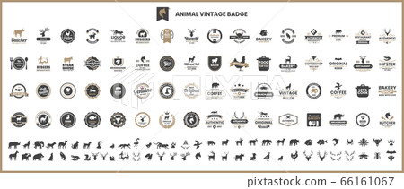 Animal Vintage Vector for banner. Animal Vintage Vector for banner. 66161067