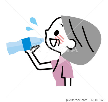 Senior woman hydration oral rehydration fluid 66161370