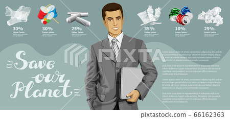Vector Recycling Garbage And Man 66162363