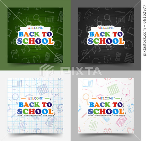 Set of back to school doodles, vector illustration - Stock Illustration ...