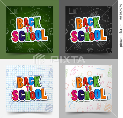 Set of back to school doodles, vector illustration - Stock Illustration ...