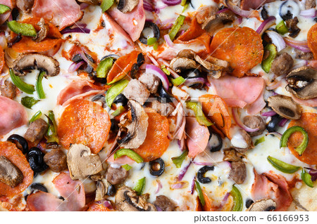 Pattern of Italian Pizza with mushroom 66166953