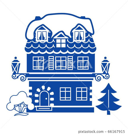 Winter house icon, simple style 66167915