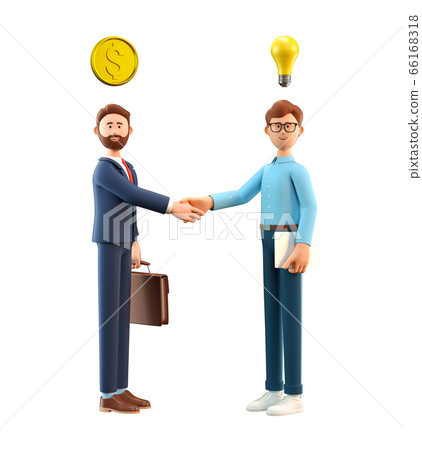 3D illustration of business startup and search of investments concept. 66168318