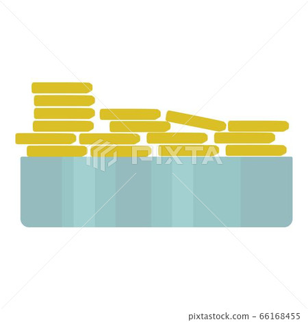 Stack bread piece icon, flat style - Stock Illustration [66168455] - PIXTA