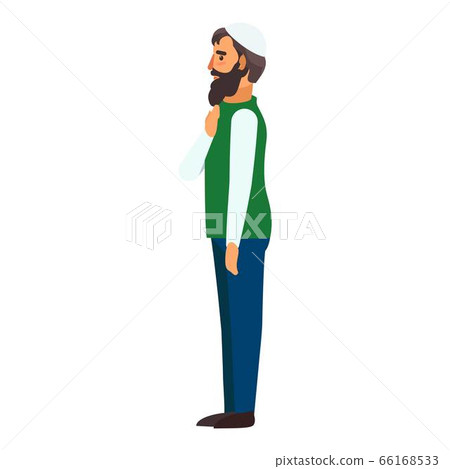 Muslim man icon, flat style Muslim man icon, flat style 66168533