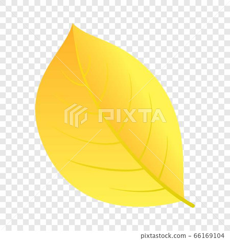 Autumn yellow leaf icon, flat style 66169104